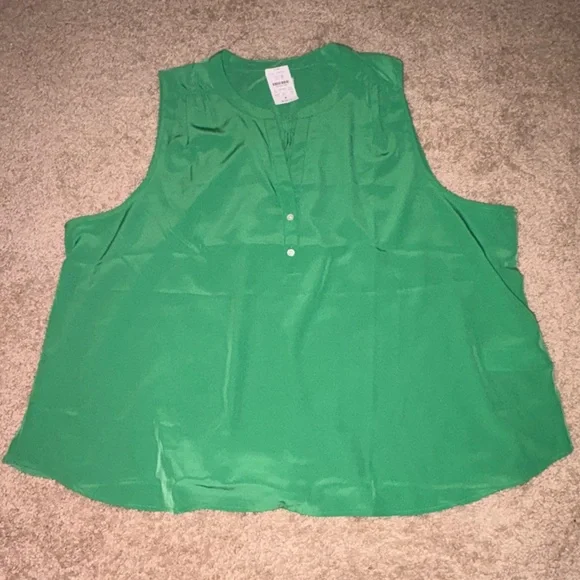J.Crew green sleeveless tank top - Picture 2 of 4